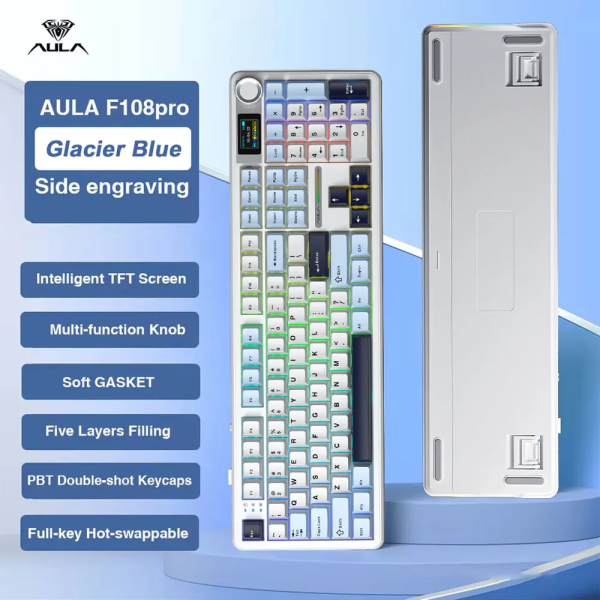 AULA F108 PRO Glacier Blue (Reaper Switch) AULA F108 PRO Glacier Blue (Reaper Switch)